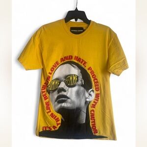 Homme + Femme Yellow Graphic Tee Size S